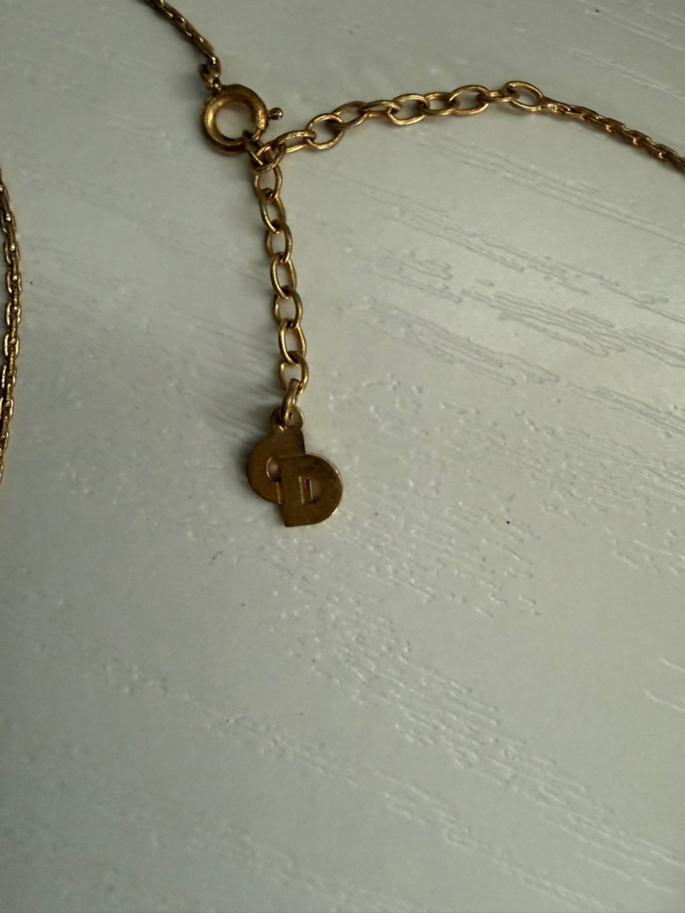 Christian Dior Gold Tone Pendant Necklace - Vintage - Picture 2 of 5